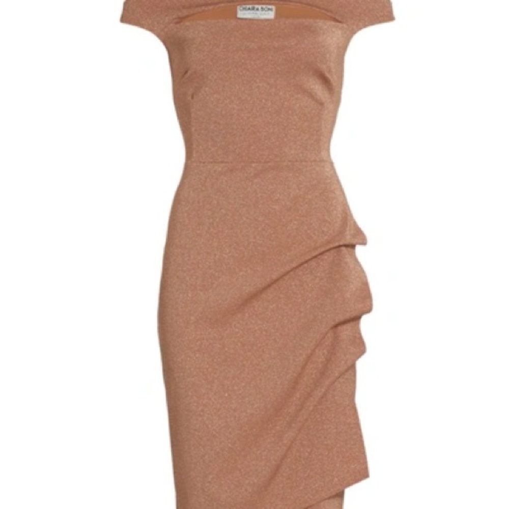 Chiara Boni La Petite Robe Melanua Dress in Dune – Size IT 52 (US 16)